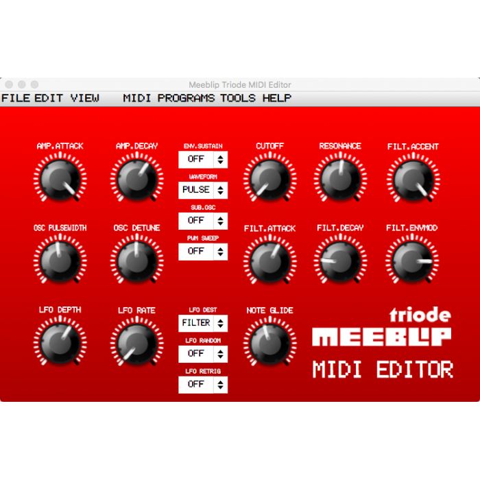 MeeBlip Triode MIDI Editor Autodafe