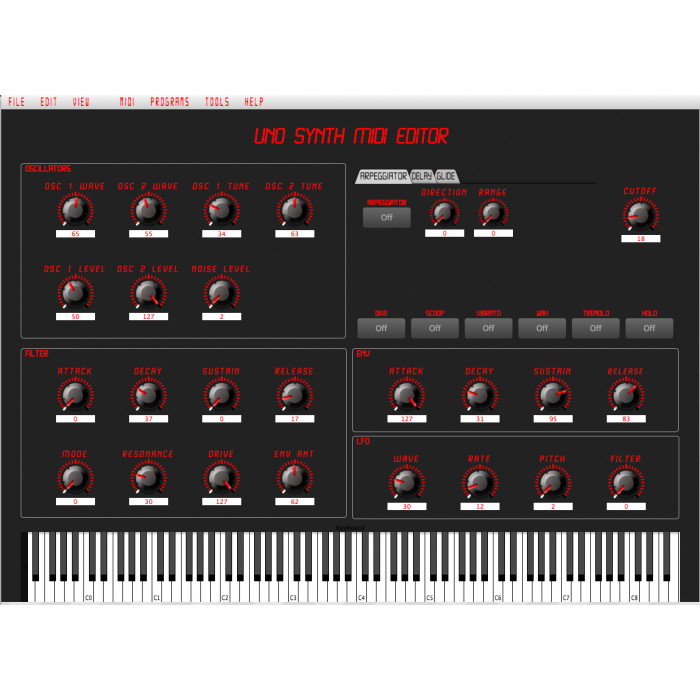 UNO Synth Editor